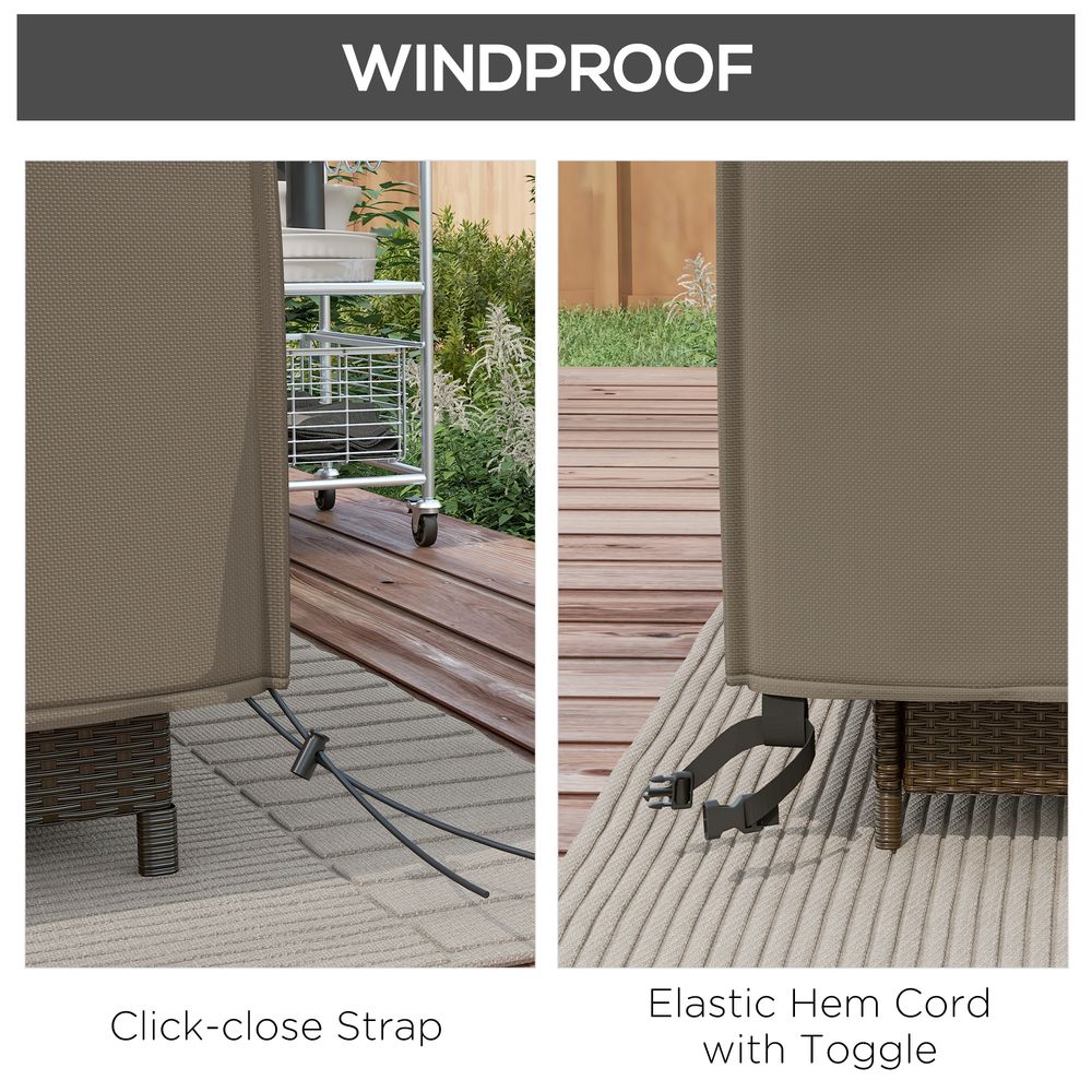 Outsunny Large Garden Set Square Cover Outdoor Furniture Waterproof Resist Fade - Cover from Outsunny