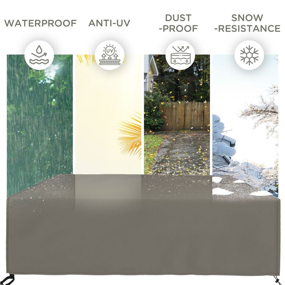 Outsunny Large Garden Set Square Cover Outdoor Furniture Waterproof Resist Fade - Cover from Outsunny