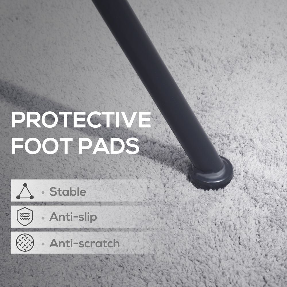 60cm Round Dining Table Metal Bistro Table with Mesh Tabletop grey - Dining Table from Outsunny