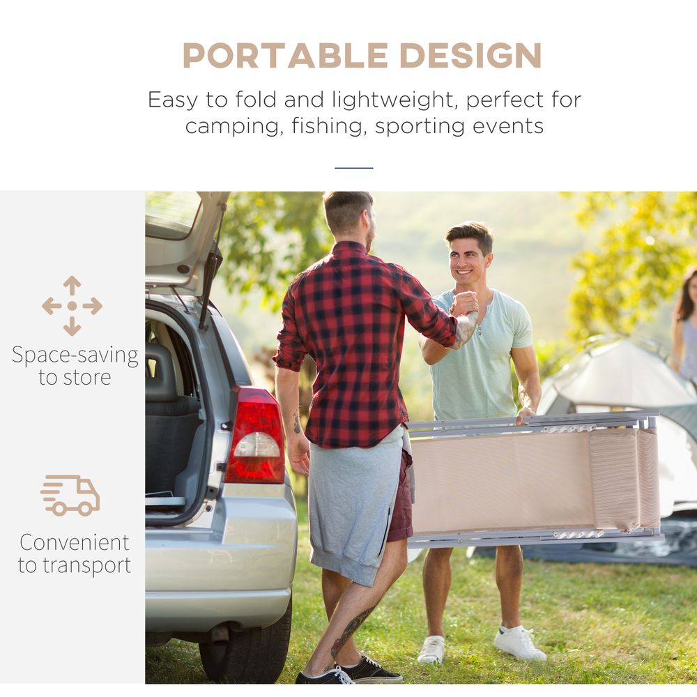 Set of 2 Folding  Deck Folding Chairs  Garden Patio Lounger, White - Folding Chairs from Outsunny