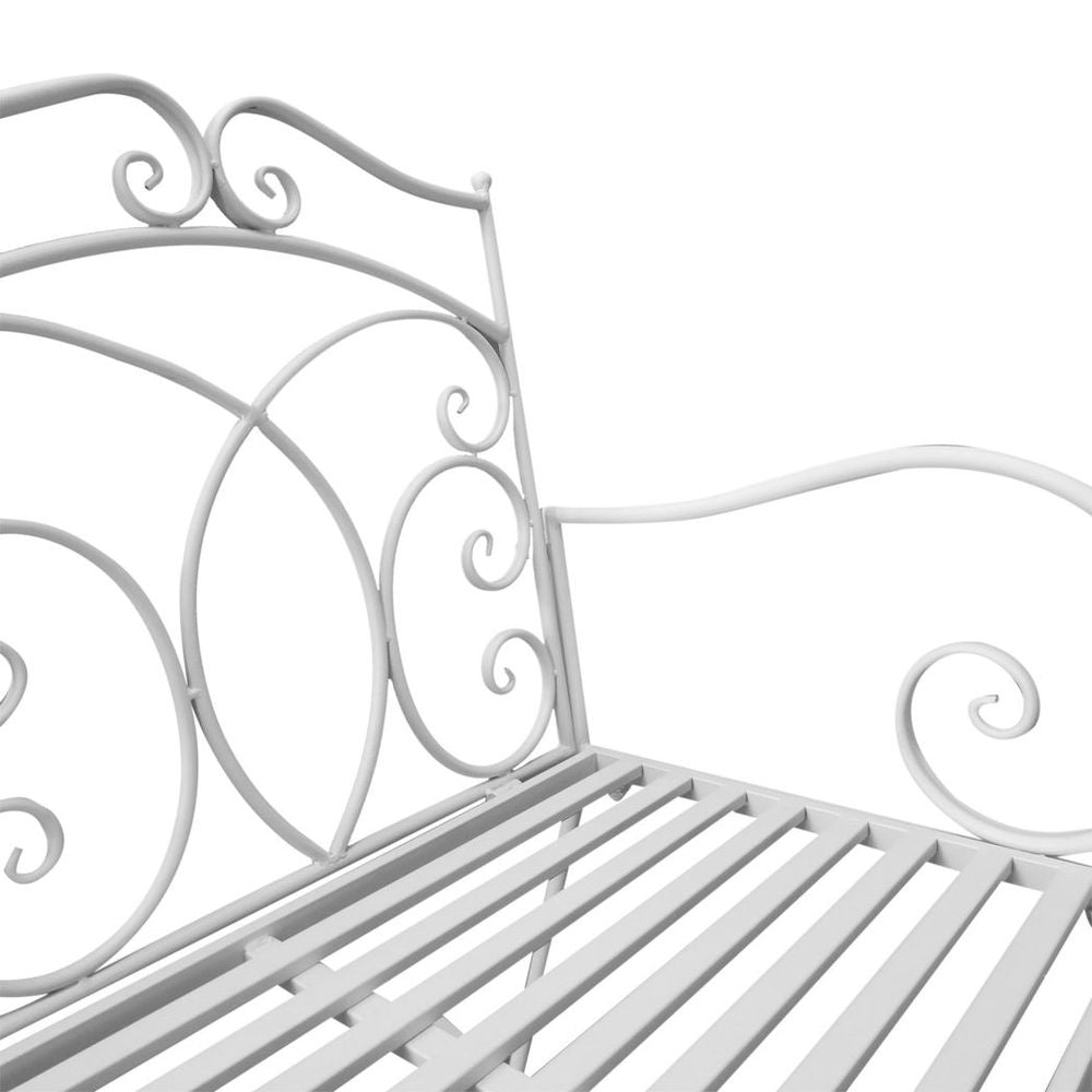 2-seat Rocking Chair Patio Bench Armrest Metal Outdoor Park Decorative Antique - Garden Chairs from Outsunny