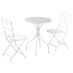 3 Piece Garden Bistro Set w/ Mosaic Top for Patio, Balcony, Poolside - Garden Set from Outsunny