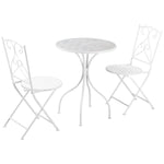 3 Piece Garden Bistro Set w/ Mosaic Top for Patio, Balcony, Poolside - Garden Set from Outsunny