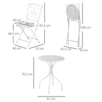 3 Piece Garden Bistro Set w/ Mosaic Top for Patio, Balcony, Poolside - Garden Set from Outsunny