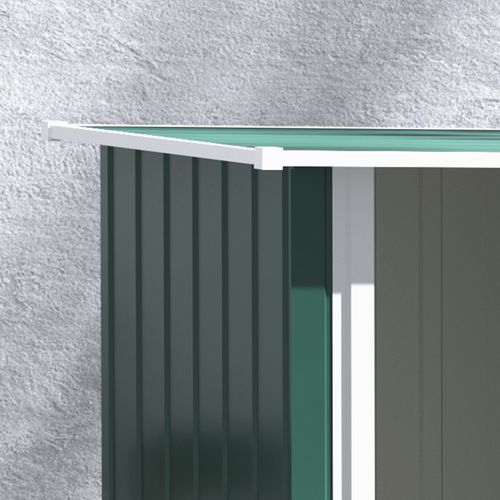 4.7ft x 2.8ft Garden Shed Steel Sloped Roof Door w/ Latch Green - Garden Shed from Outsunny