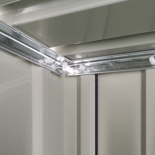 4.7ft x 2.8ft Garden Shed Steel Sloped Roof Door w/ Latch Green - Garden Shed from Outsunny