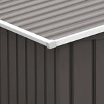 9 x 6FT Foundation Ventilation Steel Outdoor Garden Shed Grey by Outsunny