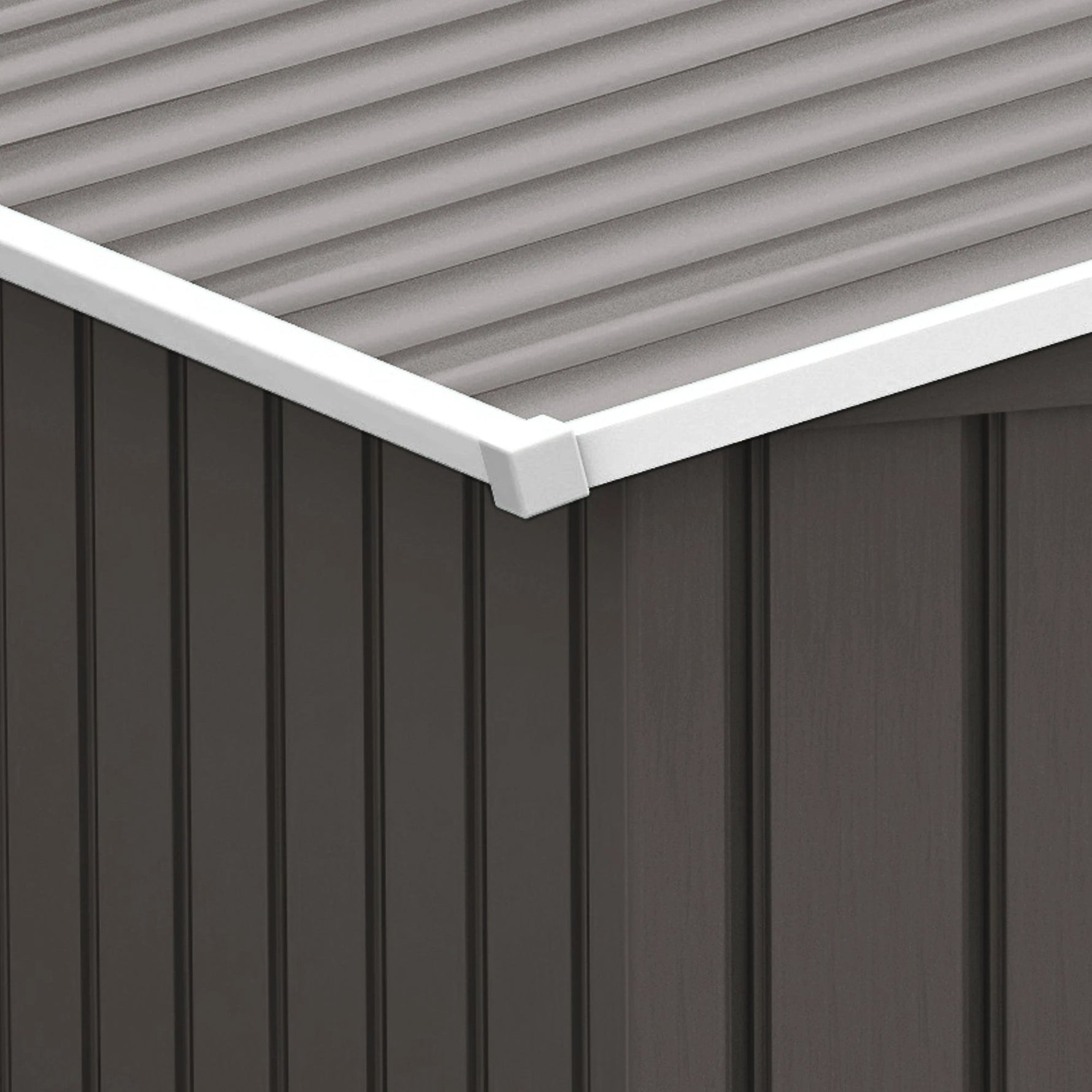 9 x 6FT Foundation Ventilation Steel Outdoor Garden Shed Grey by Outsunny