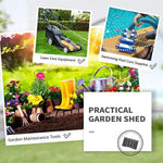 9'x6' Galvanized Metal Garden Shed Tool Storage Shed for Backyard Patio by Outsunny