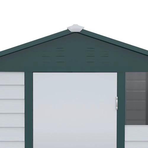 9'x6' Galvanized Metal Garden Shed Tool Storage Shed for Backyard Patio by Outsunny