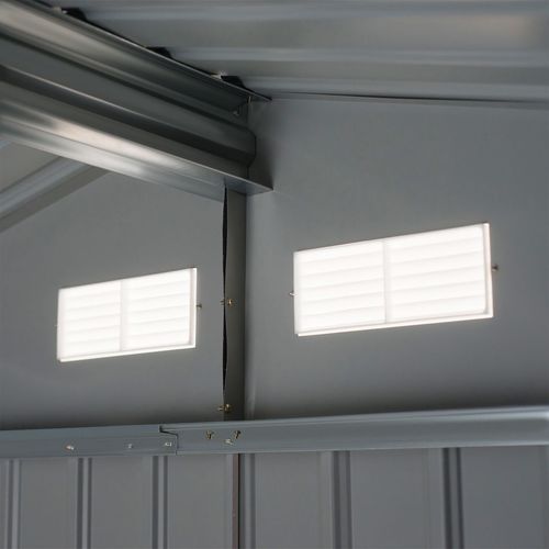 Garden Shed Storage Large Yard Store Sliding Door Metal Roof Tool Box Silver - Garden Shed from Outsunny