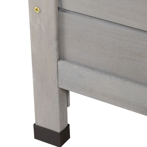 Garden Shed Wooden  2 Door Unit Solid Fir Wood 87x46.5x96.5cm, Grey - Garden Shed from Outsunny