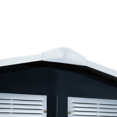 Lockable Garden Shed Large Patio Roofed Foundation 7ft x 4ft,Grey Vent - Garden Shed from Outsunny