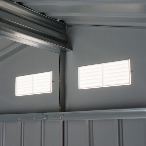 Metal 9x6 ft Garden Shed Storage Door Roof Building Container-Green - Garden Shed from Outsunny