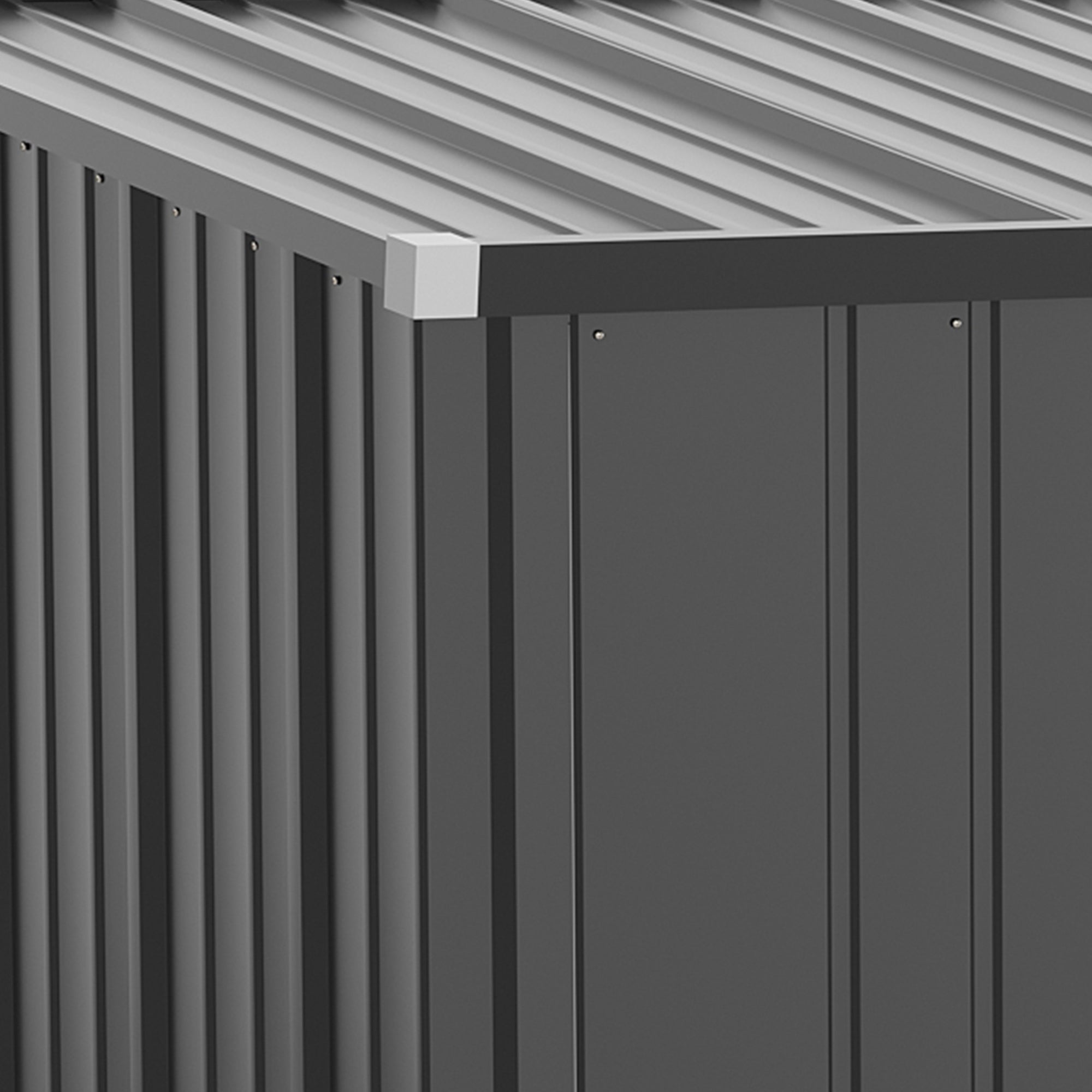 Outdoor Storage Shed Steel Garden Shed w/ Lockable Door for Backyard Patio Lawn - Garden Shed from Outsunny