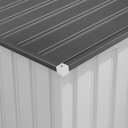 Outsunny 5 x 7FT Garden Shed with Foundation Lean to Metal Tool Shed White by Outsunny