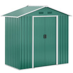 Outsunny 6.5x3.5ft Metal Garden Shed for Garden and Outdoor Storage, Green - Garden Shed from Outsunny