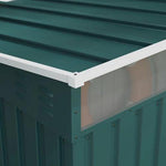 Outsunny 6.5x4FT Garden Shed with Foundation Lockable Metal Tool Shed Green by Outsunny