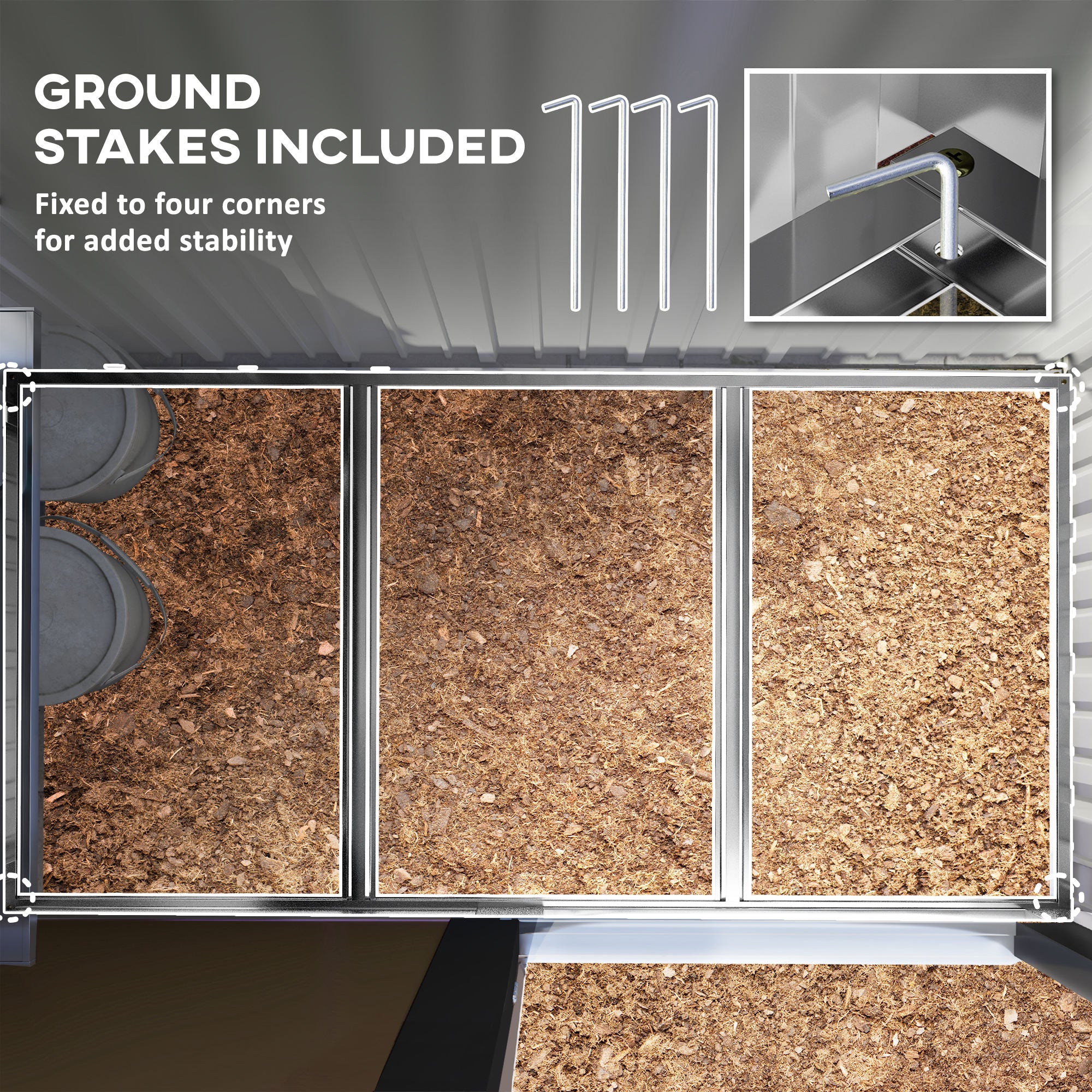 Outsunny Steel Garden Shed, Small Lean-to Shed for Bike, 5x3 ft Brown - Garden Shed from Outsunny