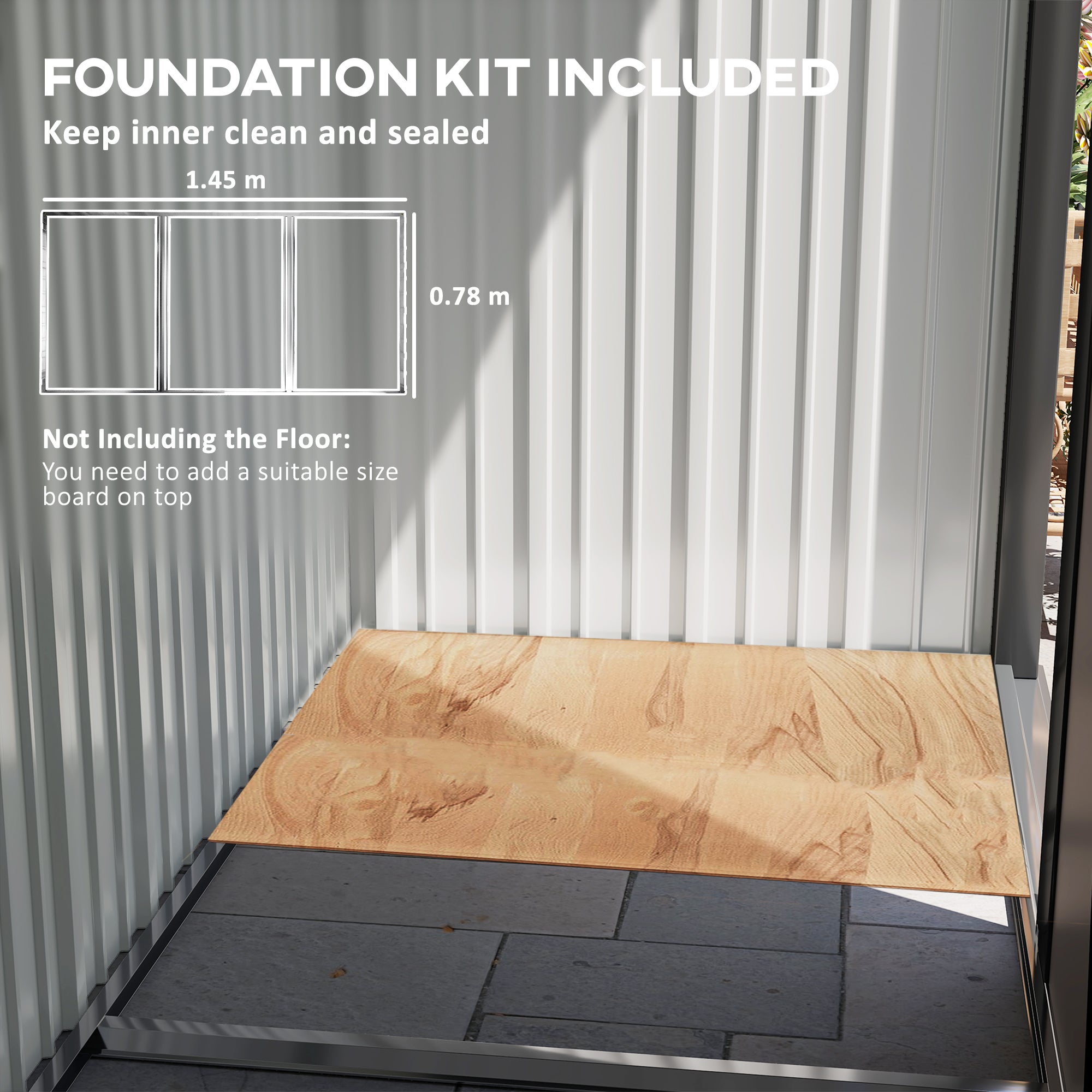 Outsunny Steel Garden Shed, Small Lean-to Shed for Bike, 5x3 ft Brown - Garden Shed from Outsunny