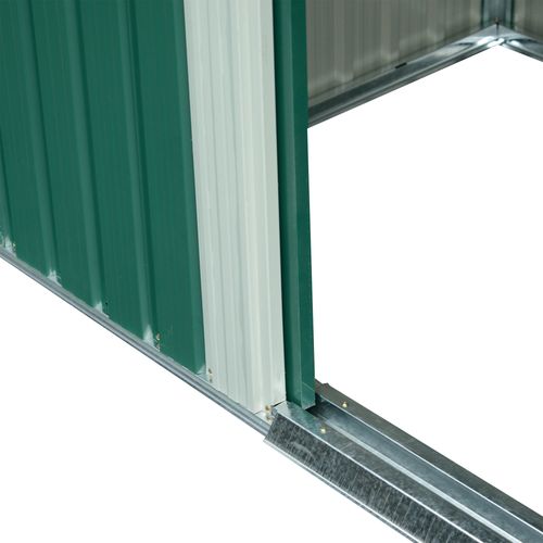 Pent Roofed Metal Garden Shed Foundation and Vent 260x194x200cm Green - Garden Shed from Outsunny
