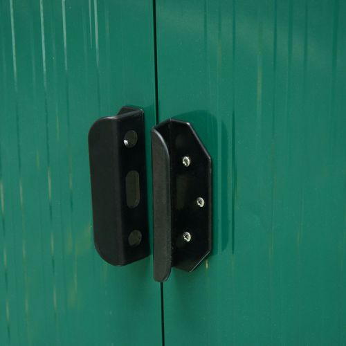 Pent Roofed Metal Garden Shed Foundation and Vent 260x194x200cm Green - Garden Shed from Outsunny