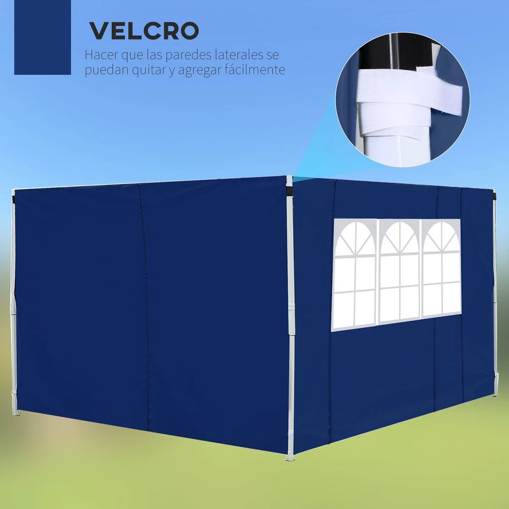 Outsunny 3m Gazebo Exchangeable Side Panel Panels W/ Window - Gazebos
