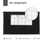 Outsunny 3m Gazebo Exchangeable Side Panel Panels W/ Window - Gazebos