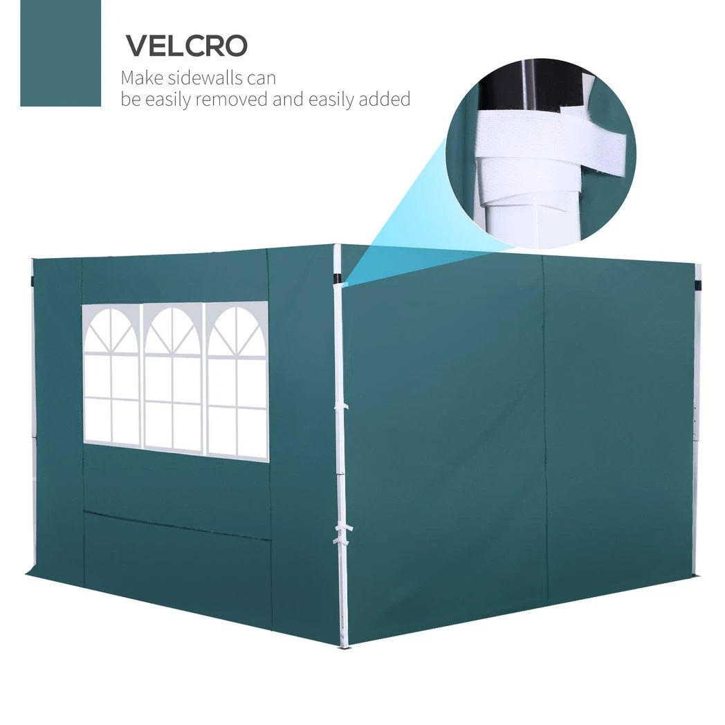 Outsunny 3m Gazebo Exchangeable Side Panel Panels W/ Window - Gazebos