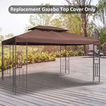 3x4m Gazebo Replacement Roof Canopy 2 Tier Top UV Cover Sun Awning Shelters by Outsunny