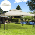 3x4m Gazebo Replacement Roof Canopy 2 Tier Top UV Cover Sun Awning Shelters by Outsunny