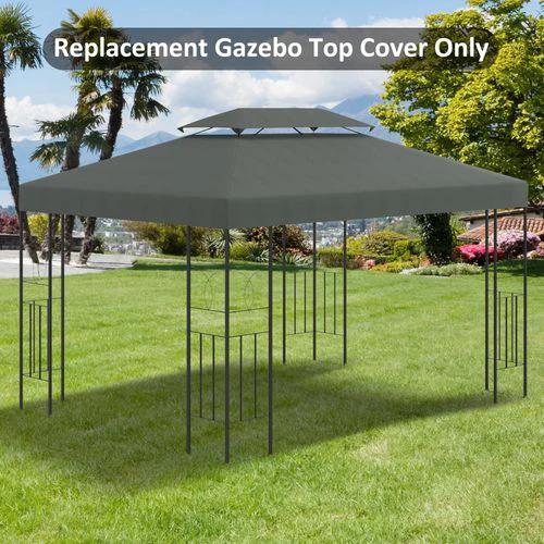 3x4m Gazebo Replacement Roof Canopy 2 Tier Top UV Cover Sun Awning Shelters by Outsunny
