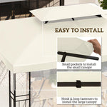 Outsunny 3x4m Gazebo Replacement Roof Canopy 2 Tier Top UV Cover Sun Awning Shelters - Gazebos