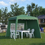 2.4 x 2.4m UV50+ Pop Up Gazebo Canopy Tent with Carry Bag, Green - Gazebos from Outsunny