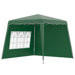 2.4 x 2.4m UV50+ Pop Up Gazebo Canopy Tent with Carry Bag, Green - Gazebos from Outsunny