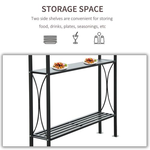 2.5x1.5m BBQ Tent Canopy Patio Outdoor Awning Gazebo Party Sun Shelter - Gazebos from Outsunny