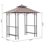 2.5x1.5m BBQ Tent Canopy Patio Outdoor Awning Gazebo Party Sun Shelter - Gazebos from Outsunny