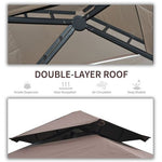 2.5x1.5m BBQ Tent Canopy Patio Outdoor Awning Gazebo Party Sun Shelter - Gazebos from Outsunny