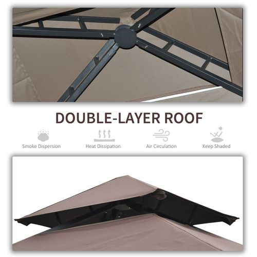 2.5x1.5m BBQ Tent Canopy Patio Outdoor Awning Gazebo Party Sun Shelter - Gazebos from Outsunny