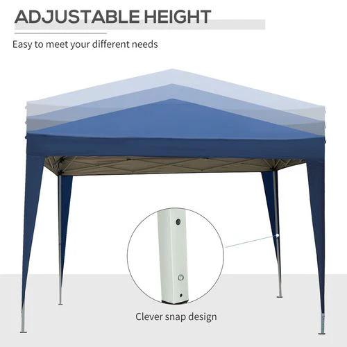 Outsunny 3mx3m Pop Up Gazebo Party Tent Canopy Marquee with Storage Bag Blue - Gazebos