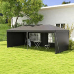 Outsunny 6m x 3m Garden Gazebo Marquee Canopy Party Tent Canopy Patio Dark Grey - Gazebos
