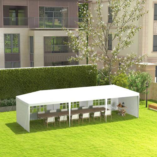 9m x 3m Outdoor Garden Gazebo Wedding Party Tent Canopy Marquee White by Outsunny