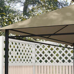 Outsunny 3 x 4m Gazebo Canopy Replacement Gazebo Roof Cover, Khaki by Outsunny