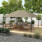 Outsunny 3 x 4m Gazebo Canopy Replacement Gazebo Roof Cover, Khaki by Outsunny