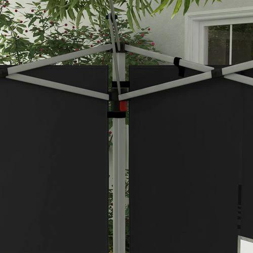 Outsunny Outsunny Gazebo Side Panels for 3x3(m) or 3x4m Pop Up Gazebo, 2 Pack, Black - Gazebos