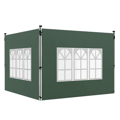 Outsunny Outsunny Gazebo Side Panels for 3x3(m) or 3x4m Pop Up Gazebo, 2 Pack, Green - Gazebos
