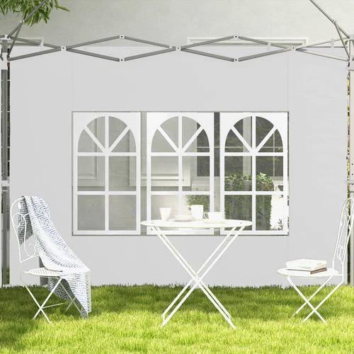 Outsunny Gazebo Side Panels for 3x3(m) or 3x4m Pop Up Gazebo, 2 Pack, White by Outsunny