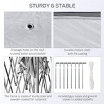 Outsunny Pop Up Gazebo Height Adjustable Canopy Tent w/ Carrying Bag, Grey - Gazebos