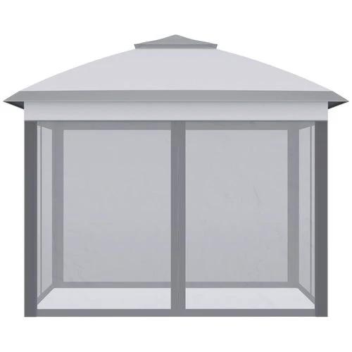 Outsunny Pop Up Gazebo Height Adjustable Canopy Tent w/ Carrying Bag, Grey - Gazebos