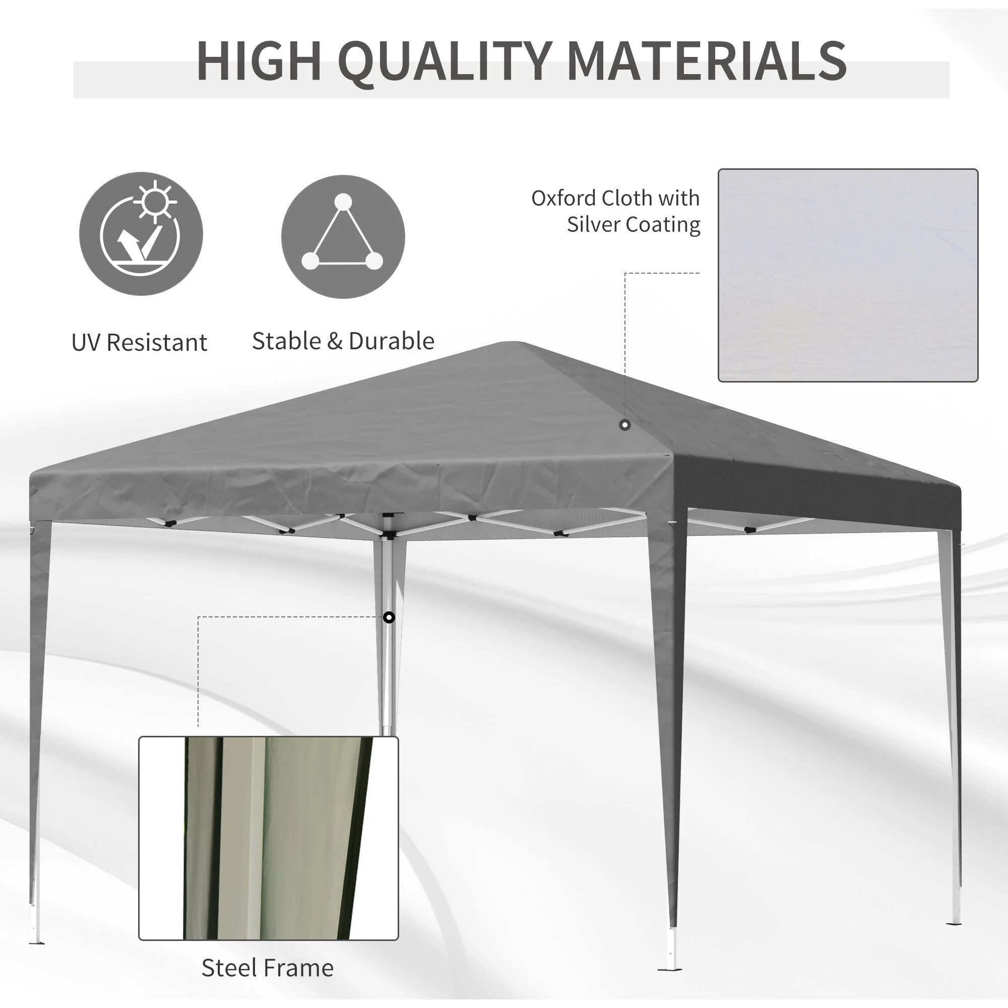 Outsunny 3 x 3 m Garden Pop Up Gazebo Marquee Party Tent Wedding Canopy by Outsunny